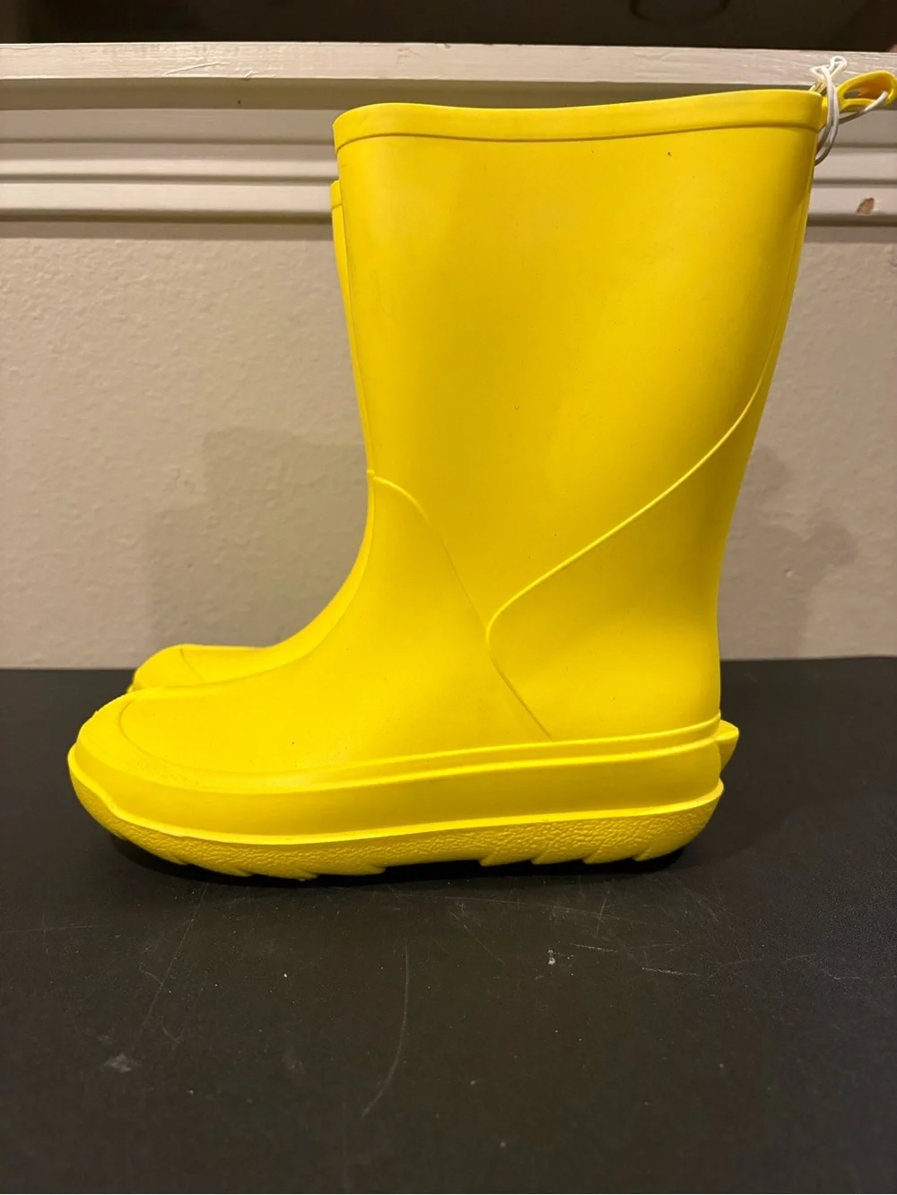 Cat and Jacks Andy Kids Yellow Rubber Rain Snow Mud Boots Youth Size 2Y